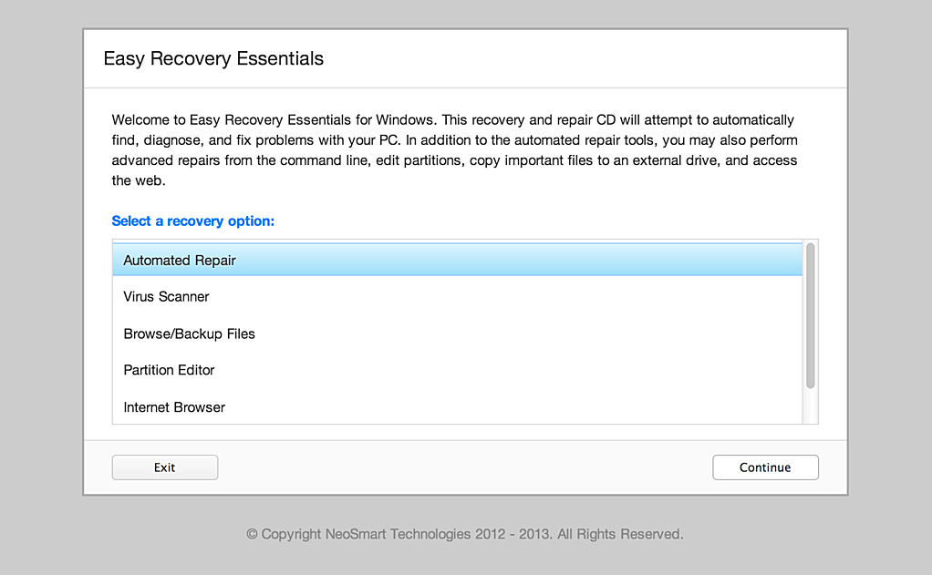 Boot recovery disk windows 7
